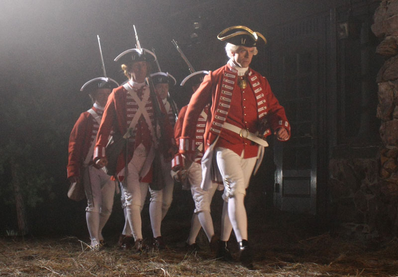 The redcoats come marching up to the old inn door